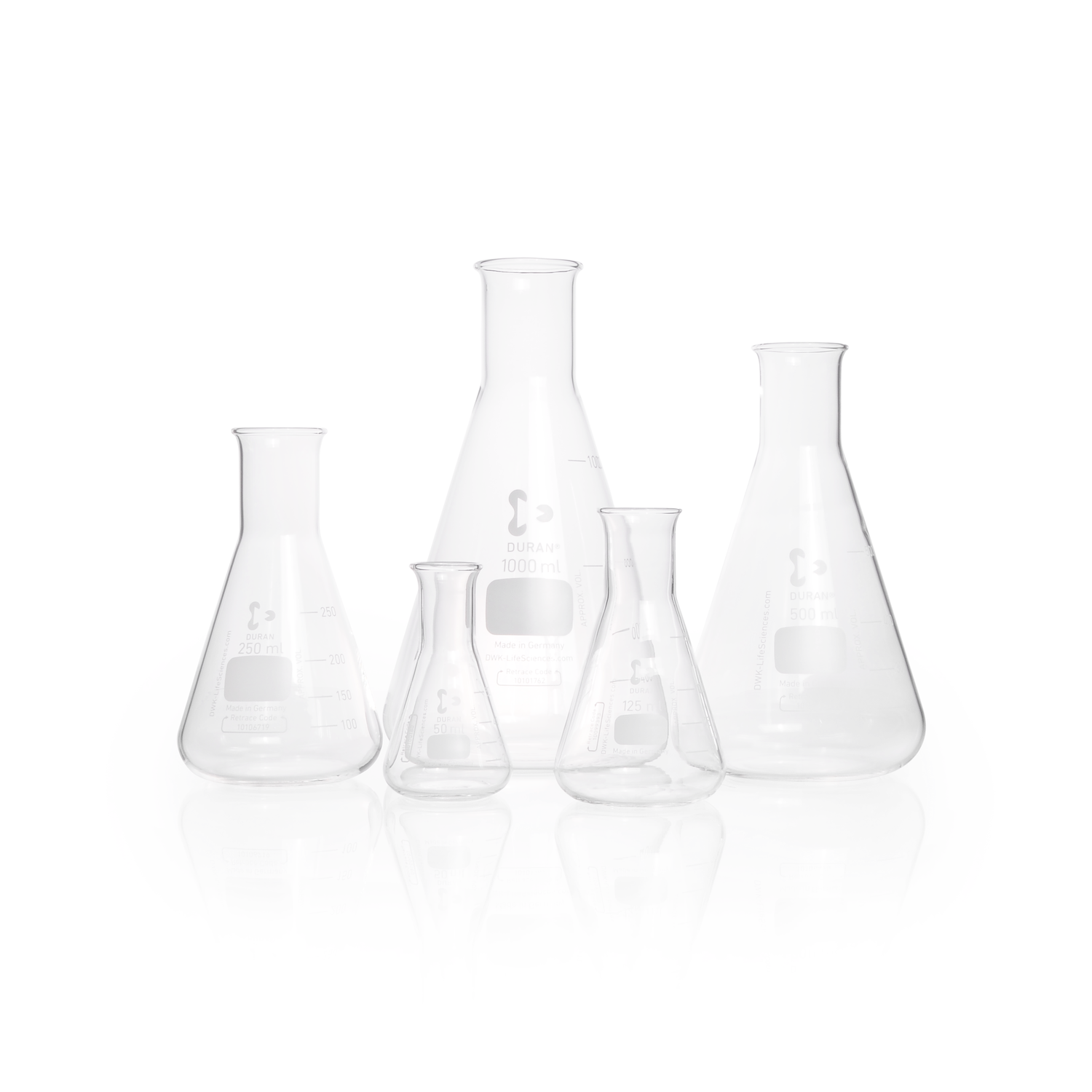 DURAN® Erlenmeyer Flask, narrow neck / Labu Erlenmeyer