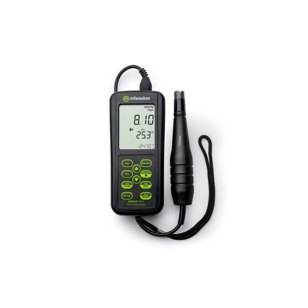 Milwaukee MW605 MAX Waterproof Galvanic Dissolved Oxygen Meter With Automatic Calibration